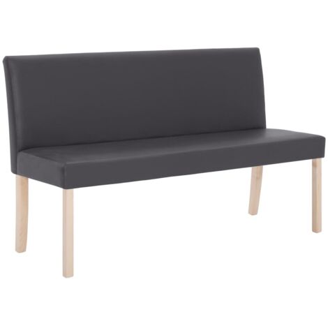 Bänke 139,5 cm Grau Kunstleder