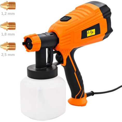 vidaXL Electric Paint Spray Gun with 3 Nozzle Sizes 500 W 800 ml