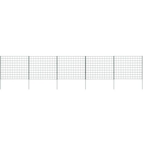 vidaXL Garden Fence Set 77,5x64 cm Green