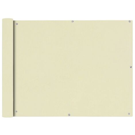 vidaXL Balcony Screen Oxford Fabric 90x600 cm Cream