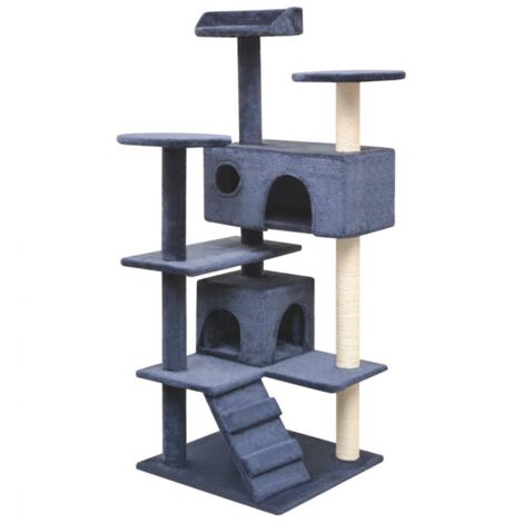 vidaXL Katzen-Kratzbaum Sisal 125 cm Dunkelblau