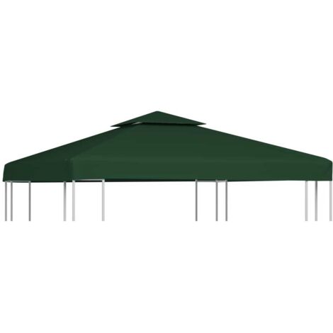 vidaXL Gazebo Cover Canopy Replacement 310 g / m² Green 3 x 3 m