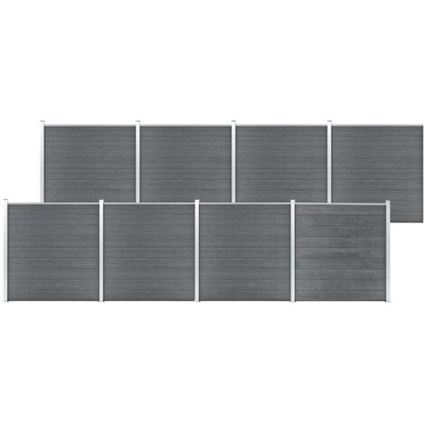 Gartenzaun WPC 1391x186 cm Grau