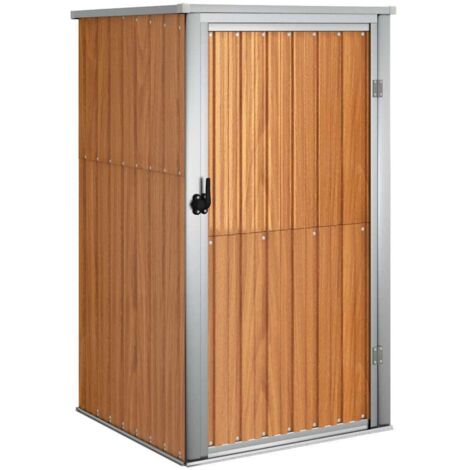 vidaXL Gartenwerkzeugschuppen braun 88x89x161 cm feuerverzinkter Stahl