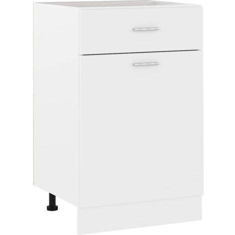 vidaXL Drawer Bottom Cabinet "Lyon" White 50x46x81,5 cm Engineered Wood