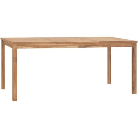 vidaXL Gartentisch 180x90x77 cm aus massivem Teakholz
