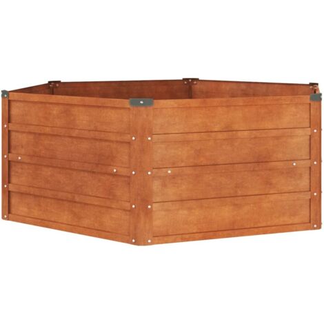 vidaXL Hochbeet aus rostigem Cortenstahl 129x129x45 cm