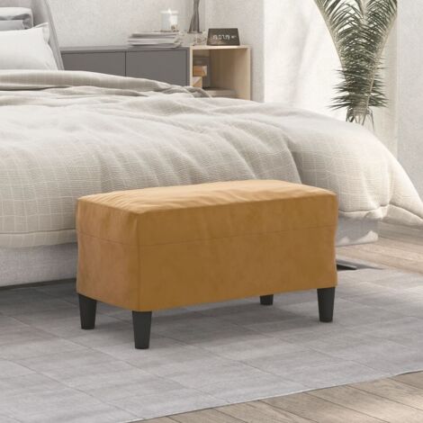 Sitzbank Braun 70x35x41 cm Samt vidaXL