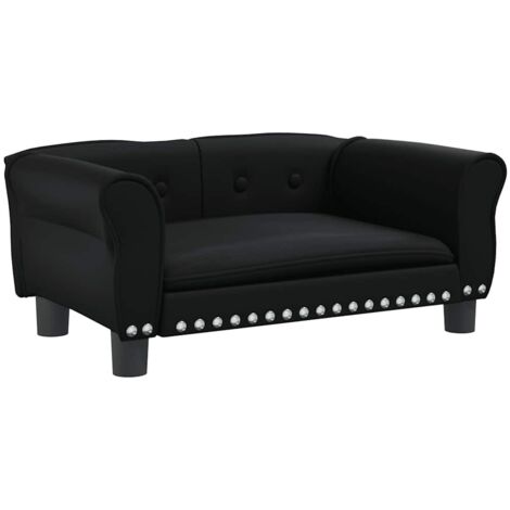 Hundebett schwarz 70x45x30 cm Kunstleder