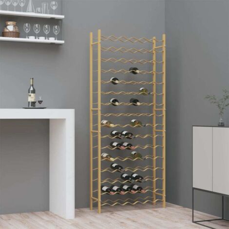 vidaXL Weinregal Metallic Gold für 96 Flaschen