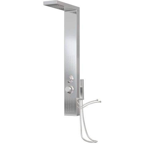 vidaXL Shower Panel System Stainless Steel Square