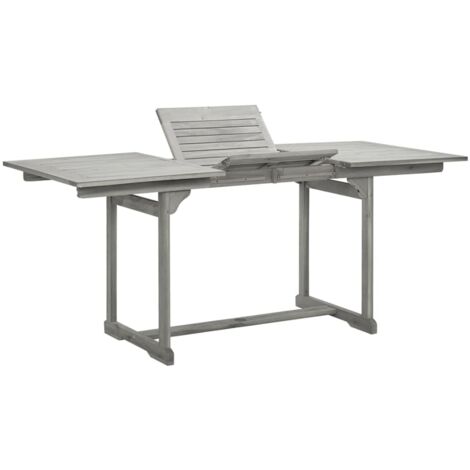 vidaXL Garten-Esstisch (120-170)x80x75 cm Massivholz Akazie