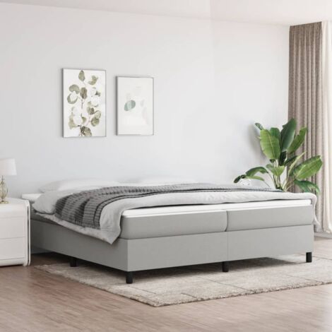 vidaXL Bettgestell Grau 200x200 cm Stoff
