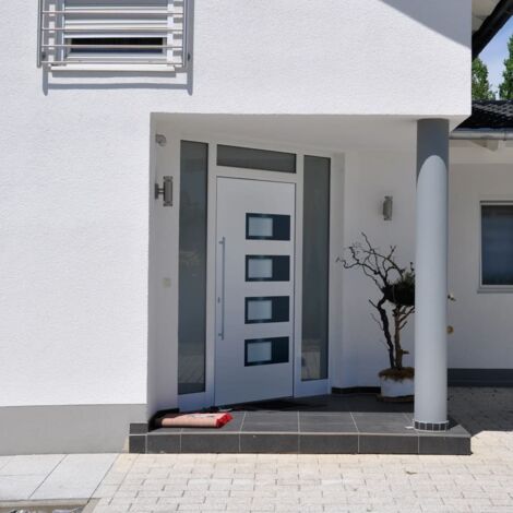 vidaXL Eingangstür Weiß 100x210 cm Aluminium und PVC