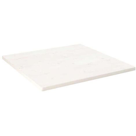 vidaXL Table Top White 90x90x2,5 cm Solid Wood Pine Square