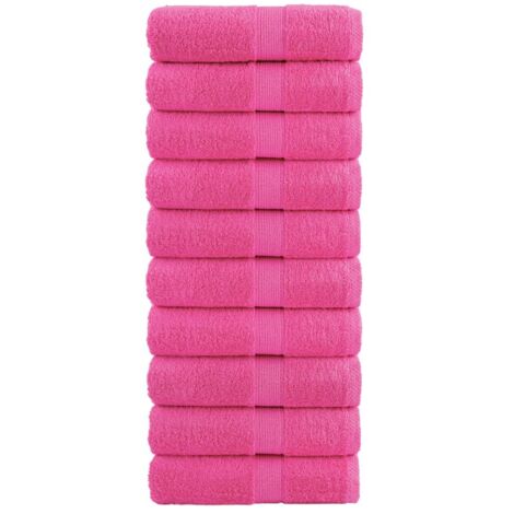 Hochwertige Gesichts-Handtücher SOLUND 10 Stk. rosa