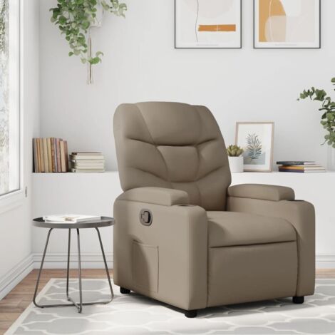 Neigbarer Sessel Cappuccino Kunstleder