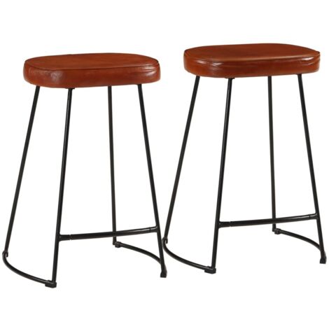 vidaXL Barhocker Set von 2 dunkelbraun 41x29x62 cm