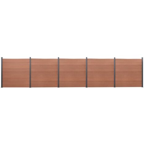 Zaunelement-Set Braun 872x186 cm WPC vidaXL