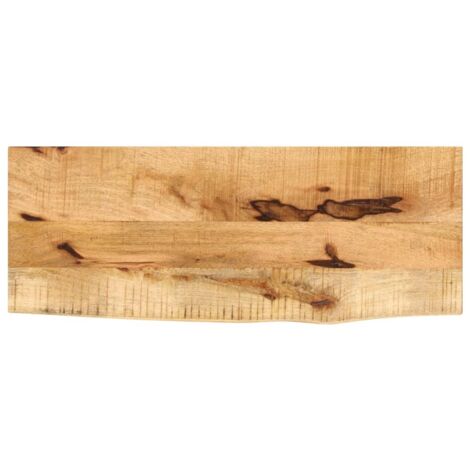 Tischplatte 70x40x3,8 cm mit lebendigem Rand aus massivem Mangoholz
