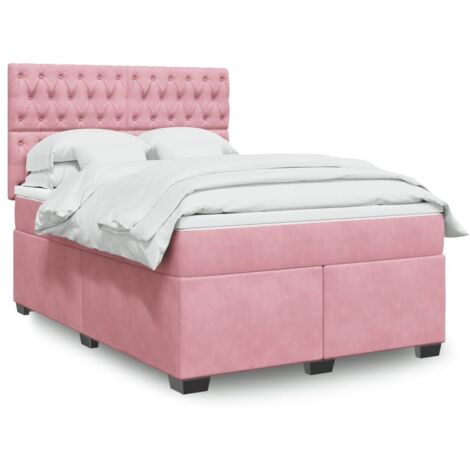 Lattenrostbett mit Matratze Rose 140x190 cm Velvet