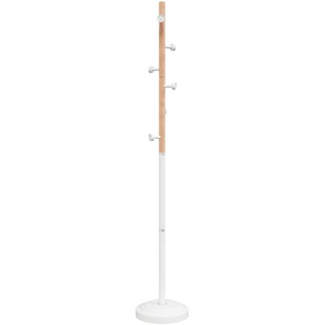 vidaXL Garderobenständer Weiß 177 cm Pulverbeschichtetes Eisen