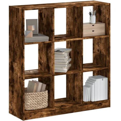 vidaXL Bücherregal Eiche Rauchfarben 102x32x108 cm aus Spanplatte