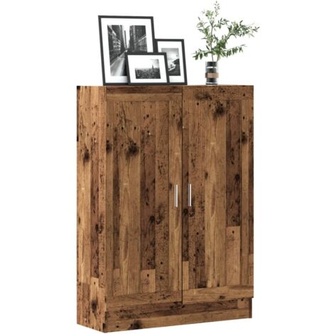 vidaXL Book Cabinet Old Wood 82.5x30.5x115 cm Engineered Wood