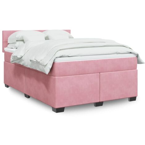 Lattenrostbett mit Matratze Rose 160x200 cm Samt (1/5)