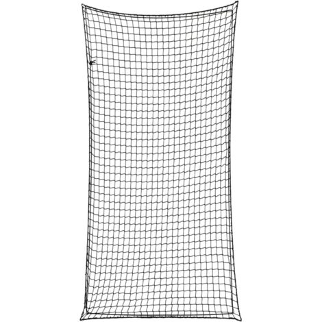 vidaXL Netz für Anhänger mit elastischem Seil Schwarz 4x2 m PP