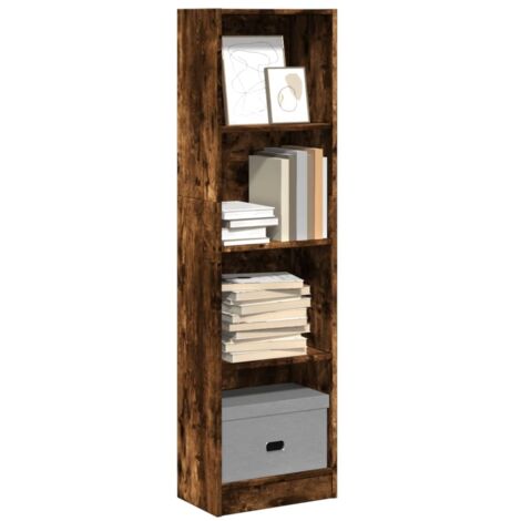 vidaXL Bücherregal Räuchereiche 40x24x143 cm Holzwerkstoff