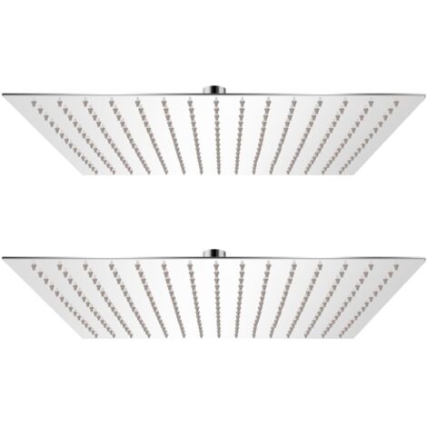 vidaXL Regendusche 2 Stück Edelstahl 40x40 cm