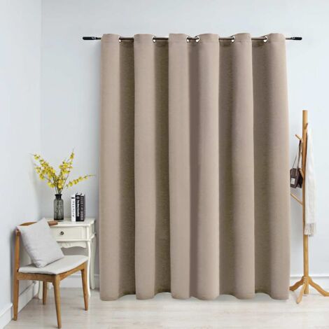 Verdunkelungsvorhang mit Metallösen Beige 290 x 245 cm vidaXL