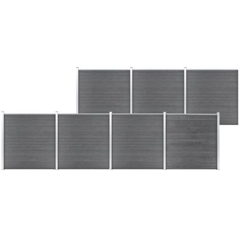 Gartenzaun WPC 1218x186 cm Grau
