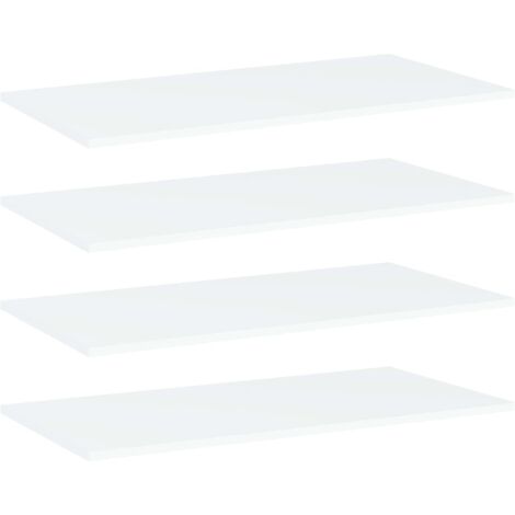 vidaXL Bookshelf Boards 4 pcs White 80x40x1.5 cm Engineered Wood