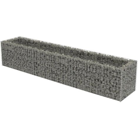 vidaXL Gabion Raised Bed Galvanised Steel 270x50x50 cm