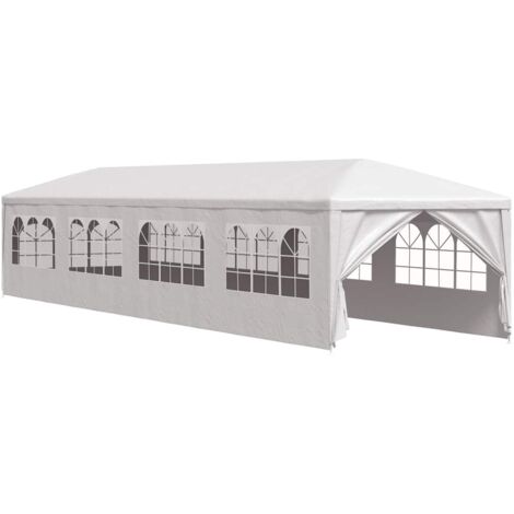 vidaXL Gartenpavillon 3x12 m Weiß