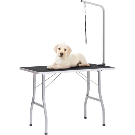 vidaXL Adjustable Dog Grooming Table with 1 Loop