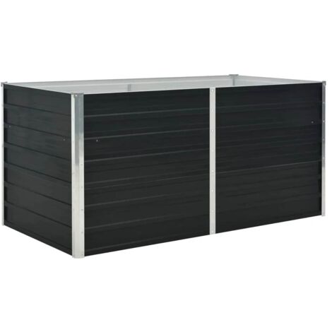 vidaXL Hochbeet Anthrazit 160x80x77 cm Verzinkter Stahl