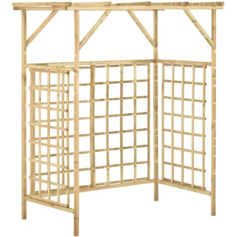 vidaXL Gartenpergola für doppelte Mülltonnen aus imprägniertem Kiefernholz