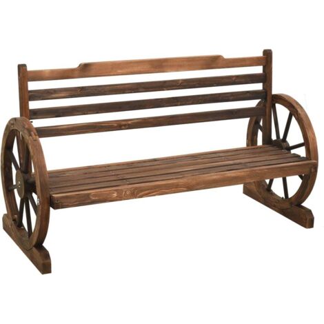 vidaXL Gartenbank 112 cm aus massivem Fichtenholz (1/5)