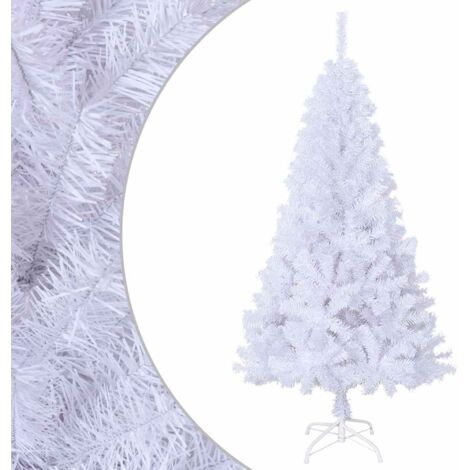 vidaXL Künstlicher Weihnachtsbaum mit dicken Zweigen Weiß 120cm PVC