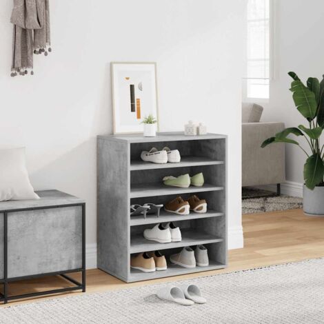 Schuhschrank Grau Beton 60x35x70 cm Ingenieurholz