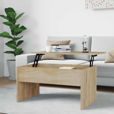 vidaXL Coffee Table Sonoma Oak 80x50,5x41,5 cm Engineered Wood