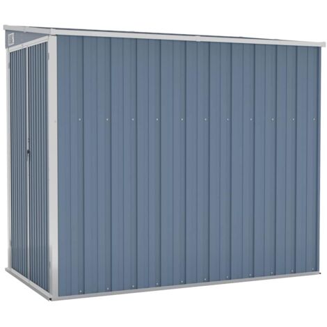 vidaXL Gartenlagerung Grau 118x194x178 cm Verzinkter Stahl
