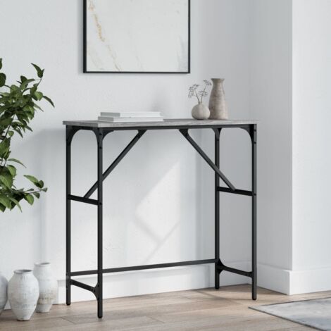 vidaXL Console Table Grey Sonoma 75x32x75 cm Engineered Wood