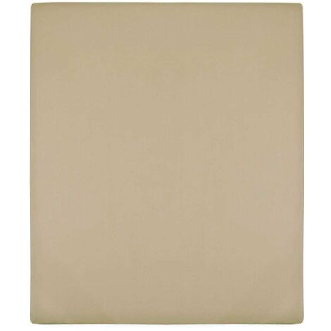Jersey-Spannbettlaken Taupe 160x200 cm Baumwolle