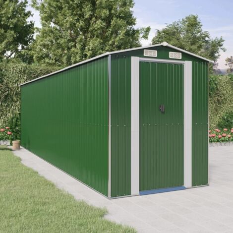 Gartenhaus Grün 192x689x223 cm Verzinkter Stahl