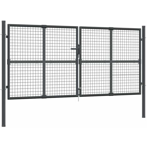 vidaXL Gartenportal anthrazit 300x175 cm galvanisierter Stahl