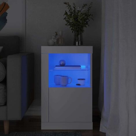 Korpus mit LED-Beleuchtung Weiß Ingenieurholz